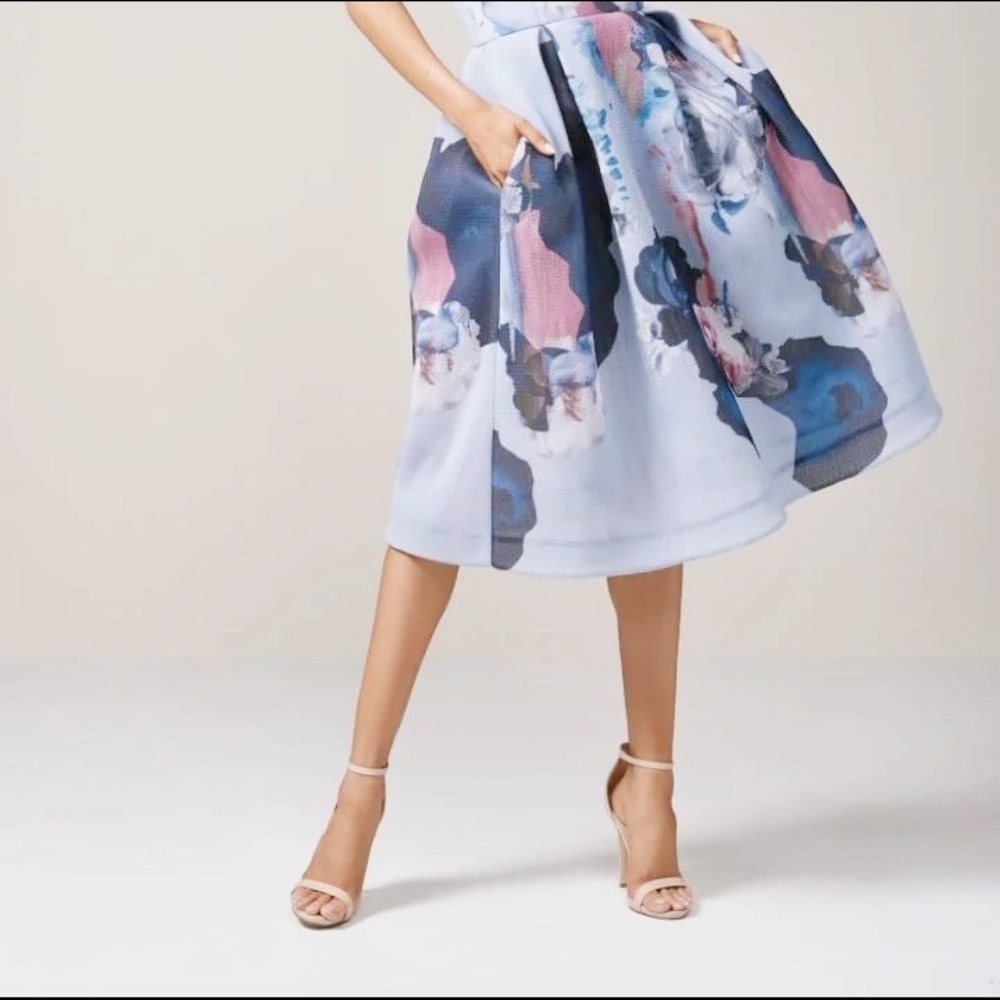 🆕NICHOLAS Painted Floral Mesh Ball Skirt
